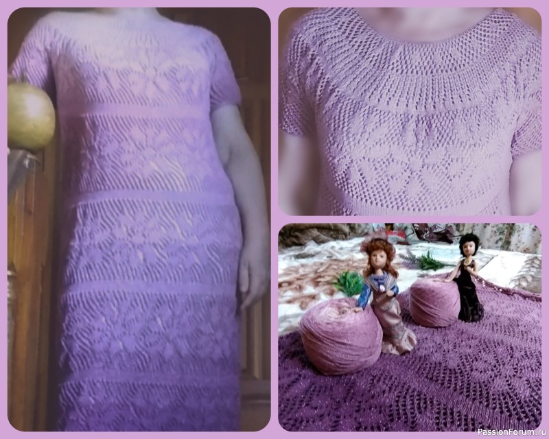 Для бабушки и внучки. Летнее платье из пряжи YarnArt FLOWERS и YarnArt FLOWERS moonlight