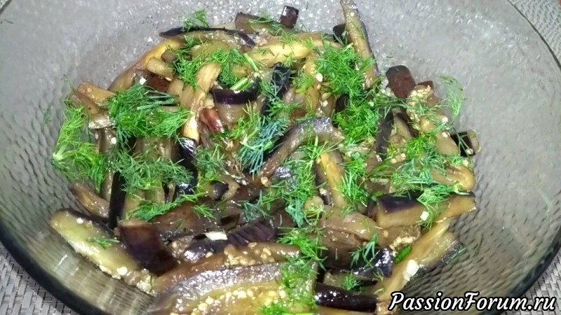 Быстрая закуска из баклажан
