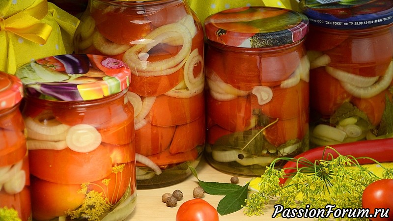 ЧУДО ДОЛЬКИ НА ЗИМУ. Резаные ПОМИДОРЫ ДОЛЬКАМИ и Половинками, с луком - Пальчики оближешь !!!
