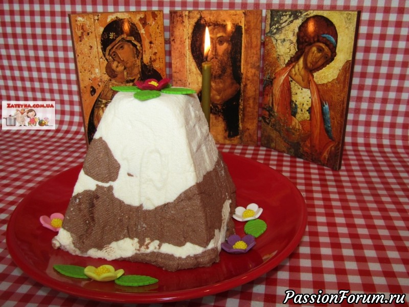 Быстрая и легкая творожная пасха