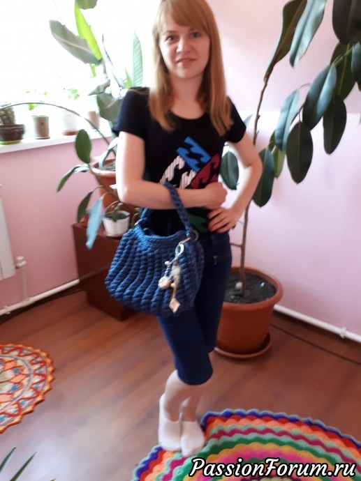 Cумка крючком из шнура!
