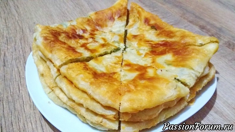 Слоеные плацинды с творогом и зеленью!