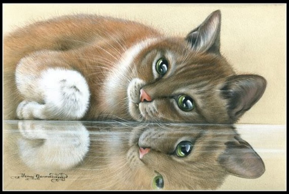 Кошки от художницы Ирины Гармашовой.