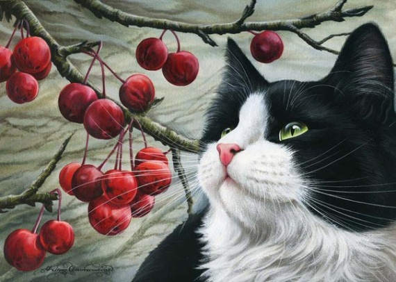 Кошки от художницы Ирины Гармашовой.