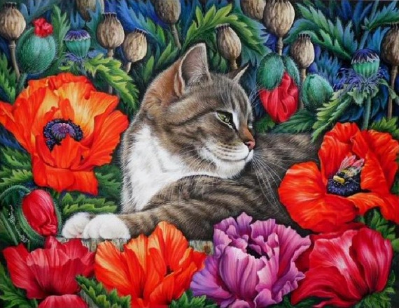 Кошки от художницы Ирины Гармашовой.