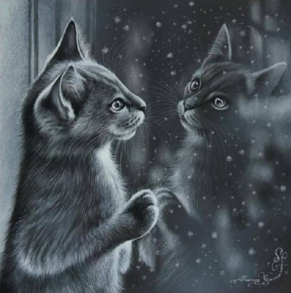 Кошки от художницы Ирины Гармашовой.