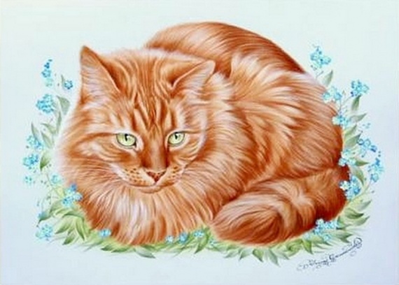 Кошки от художницы Ирины Гармашовой.