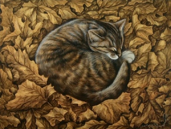 Кошки от художницы Ирины Гармашовой.