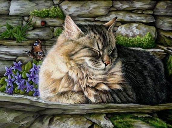 Кошки от художницы Ирины Гармашовой.