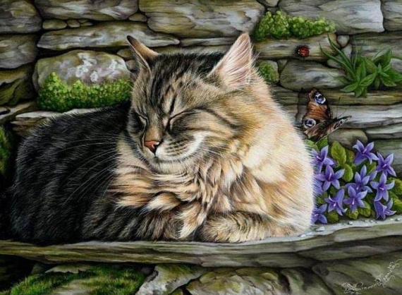 Кошки от художницы Ирины Гармашовой.