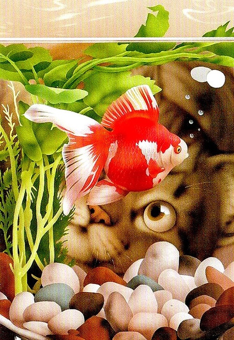 Ловите порцию позитива от художника Макото Маримото. Масло.