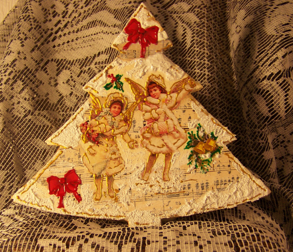 Новогоднее. Игрушки из многослойного картона.