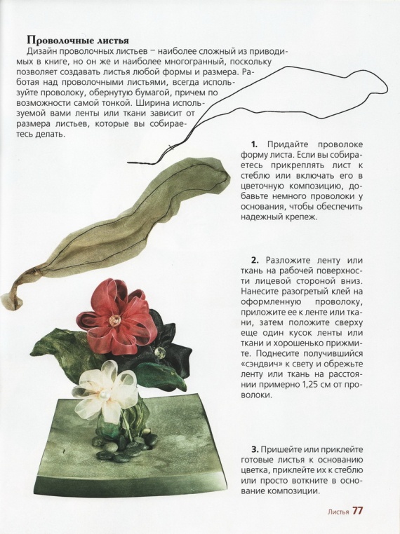 Книжечка про цветы из ткани