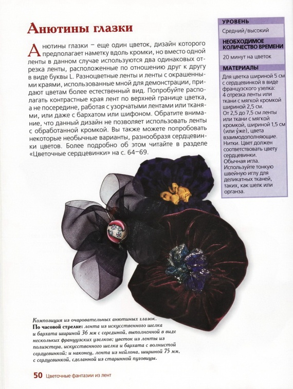 Книжечка про цветы из ткани