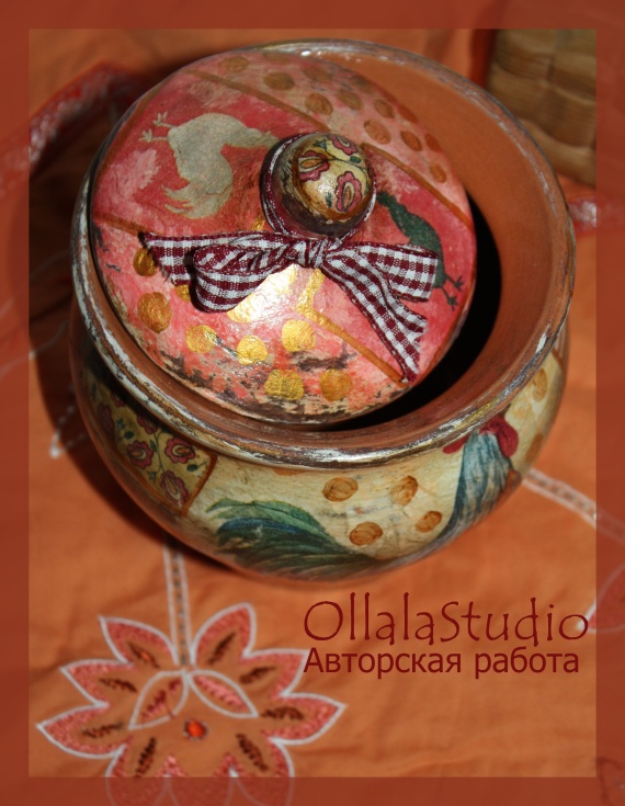 Горшочек с петушком