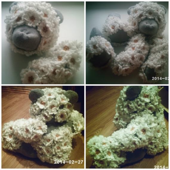 Из ромашек Мишка, беленький мальчишка. МК из архива форума