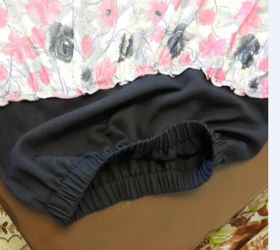 Skirt of silk fabrics