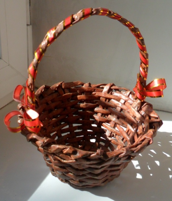 корзинки из бумажной лозы